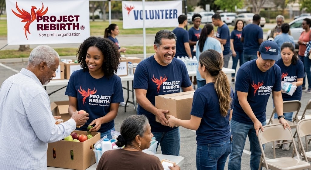 Project Rebirth volunteers in the community